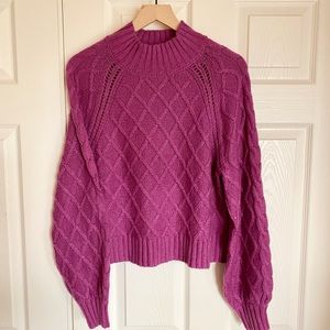 American Eagle balloon cropped sweater